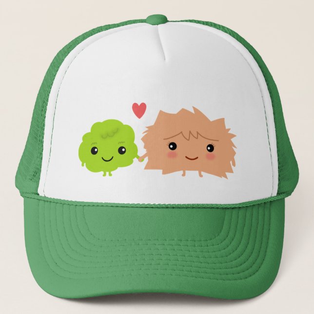 Gorra De Camionero Kawaii Wasabi y Ginger se aman (Anverso)