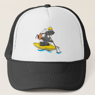 Gorra De Camionero Kayak de agua blanca con tejón de miel