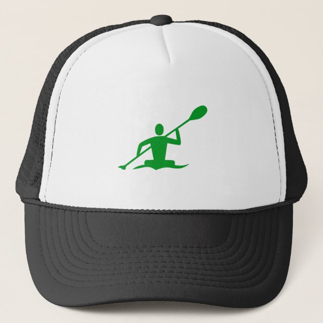 Gorra De Camionero Kayak - Verde de hierba (Anverso)
