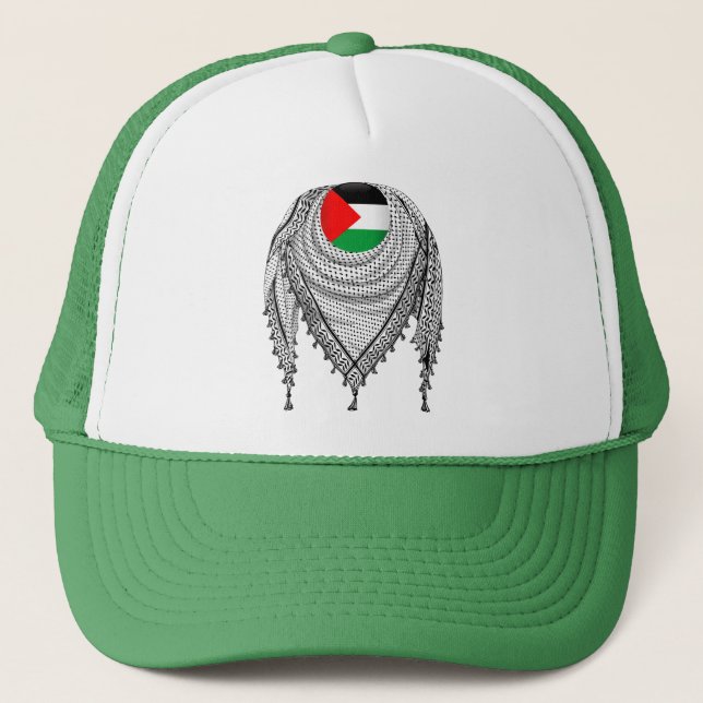 Gorra De Camionero Keffiyeh palestino Scarf tejido tradicional (Anverso)