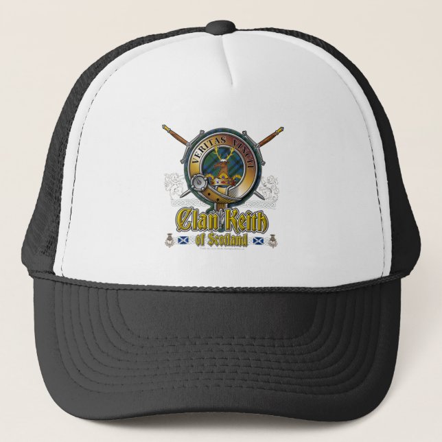 Gorra De Camionero Keith Crest Badge & Tartan (Anverso)