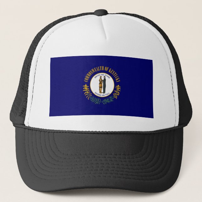 Gorra De Camionero Kentucky: Bandera estatal de la Commonwealth de Bl (Anverso)