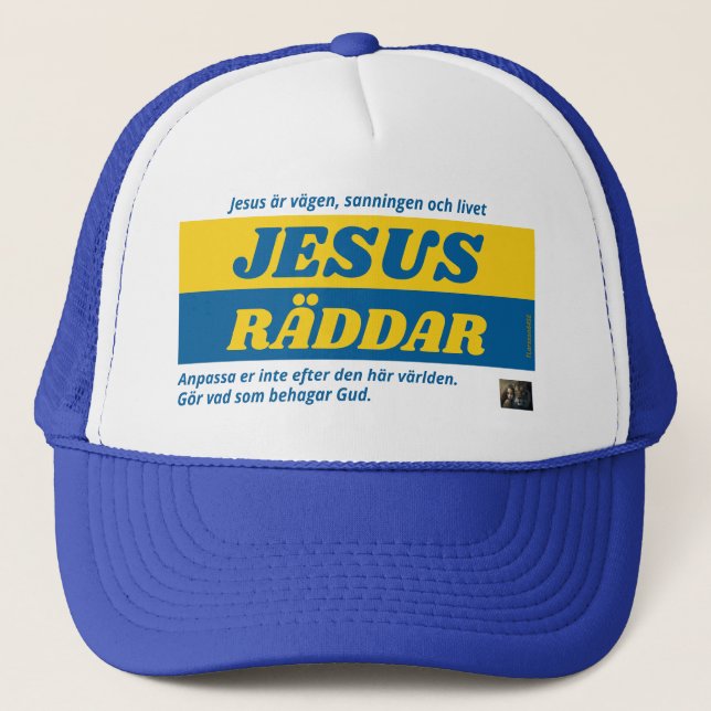 Gorra De Camionero Keps — Jesus räddar (Anverso)
