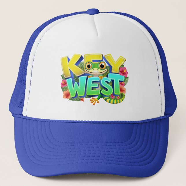 Gorra De Camionero Key West Gecko Florida (Anverso)