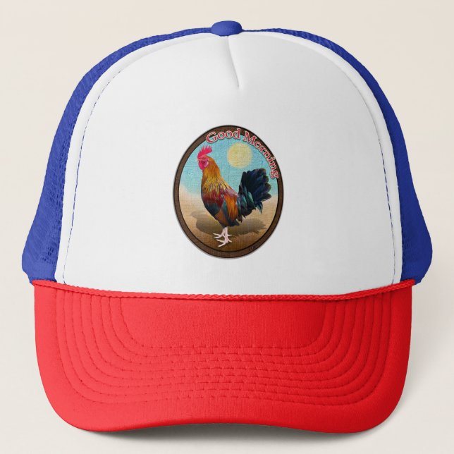 Gorra De Camionero Key West - Oval de cosecha de gitanos Buenos días (Anverso)