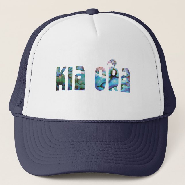 GORRA DE CAMIONERO KIA ORA KIWI GREETING (Anverso)