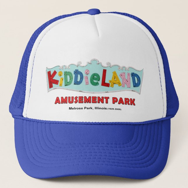 Gorra De Camionero Kiddieland Melrose Park, IL, Rótulo de texto (Anverso)