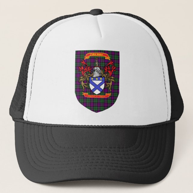 Gorra De Camionero Kirkpatrick Kilpatrick Escudo en Colquhoun Tartán (Anverso)