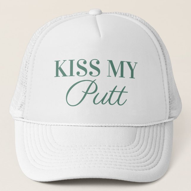 Gorra De Camionero Kiss My Putt Funny Golf Hat (Anverso)