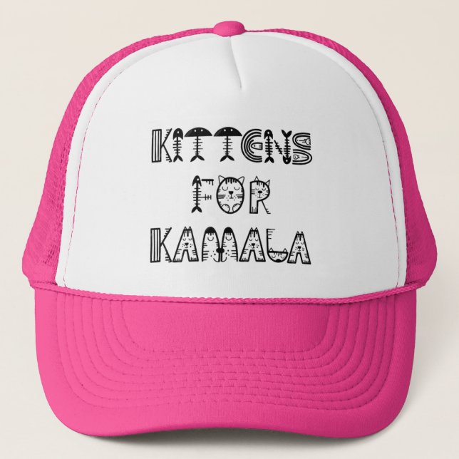 GORRA DE CAMIONERO KITTENS PARA KAMALA (Anverso)