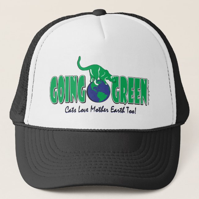 GORRA DE CAMIONERO KITTY-GOING-GREEN (Anverso)