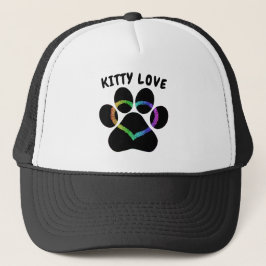 Gorra De Camionero Kitty Love Rainbow Heart