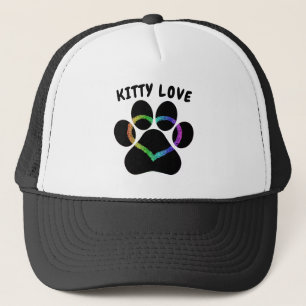 Gorra De Camionero Kitty Love Rainbow Heart
