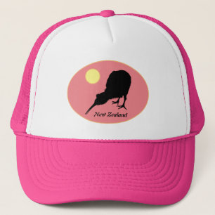 Gorra De Camionero Kiwi Bird & Moon, Nueva Zelanda, Bro Fashion/Gorra
