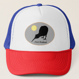 Gorra De Camionero Kiwi Bird & Moon, Nueva Zelanda, Bro Fashion/Gorra