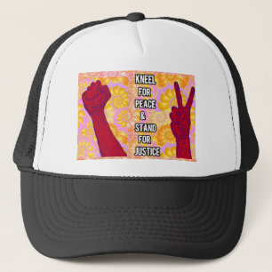 Gorra De Camionero Kneel por la Paz y Stand por la Justicia ( V2)