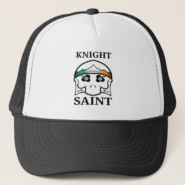 Gorra De Camionero Knight Saint Skull (Anverso)