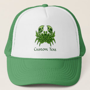 Gorra De Camionero Knot celta de cangrejo verde