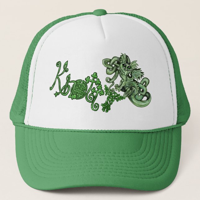 Gorra De Camionero Knotty lil Dragon~nudo celeste (Anverso)
