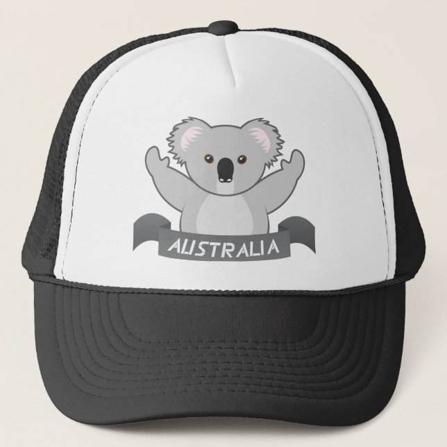 Gorra De Camionero Koala apoya la vida salvaje de Australia fuerte (Anverso)