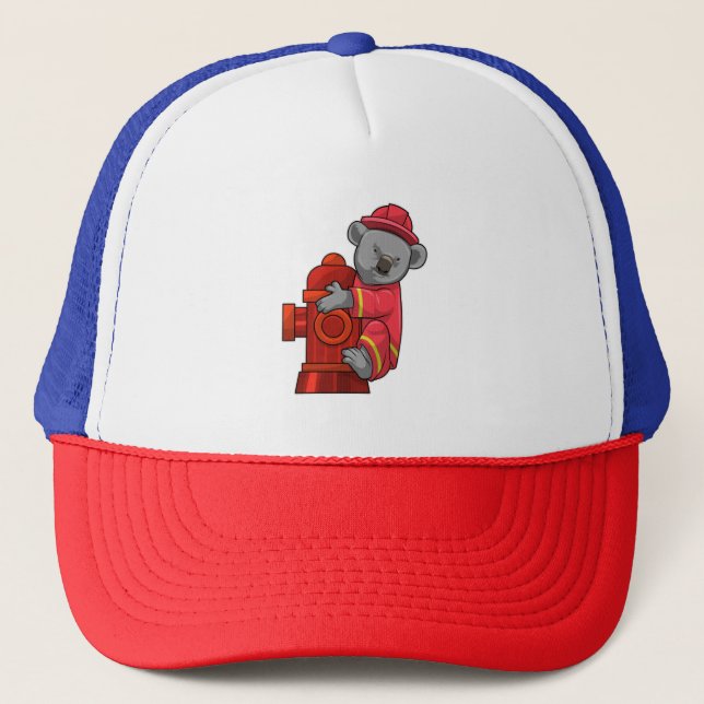 Gorra De Camionero Koala como bombero con hidrógeno (Anverso)