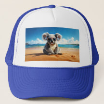 Koala en una playa de arena