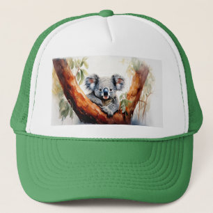 Gorra De Camionero Koala sentado en un eucalipto