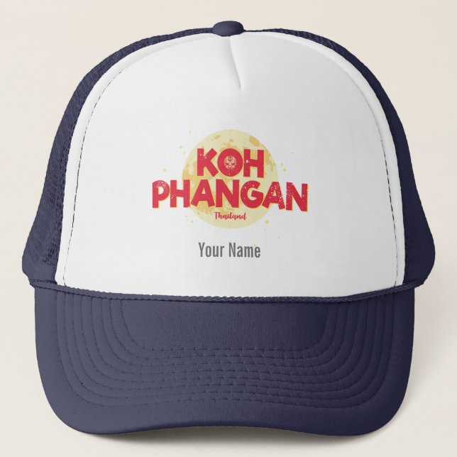 Gorra De Camionero Koh Phangan con la isla de la cosecha lunar Tailan (Anverso)