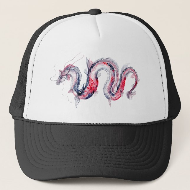 Gorra De Camionero Koi Dragon (Anverso)
