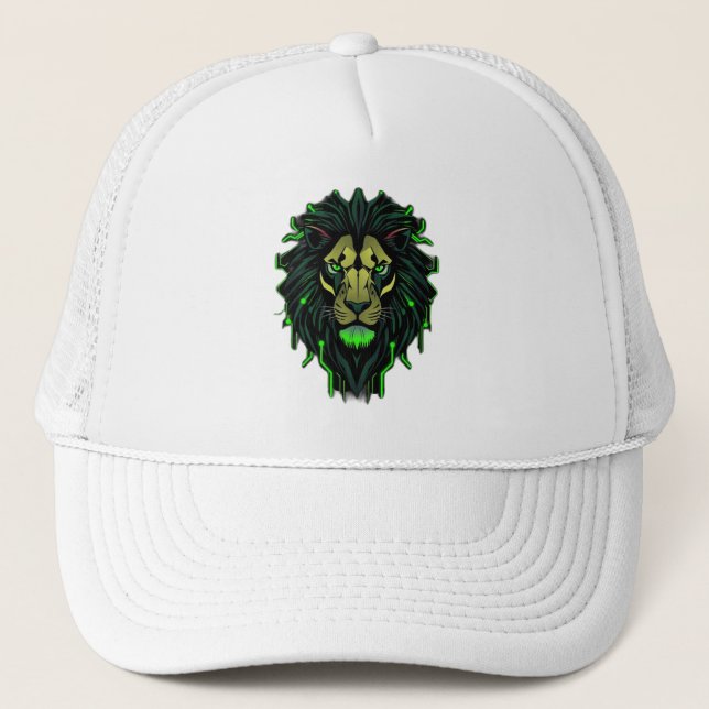 Gorra De Camionero Königlicher Löwe – Neon Power (Anverso)