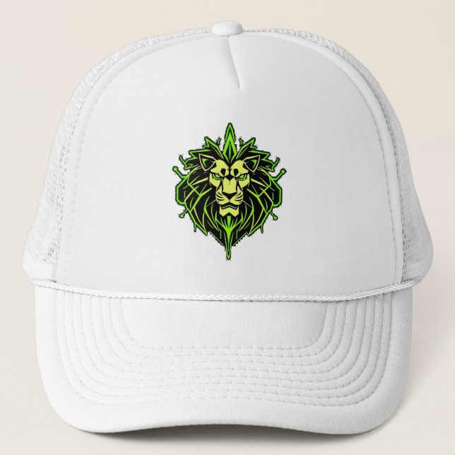 Gorra De Camionero Königlicher Löwe – Neon Power (Anverso)