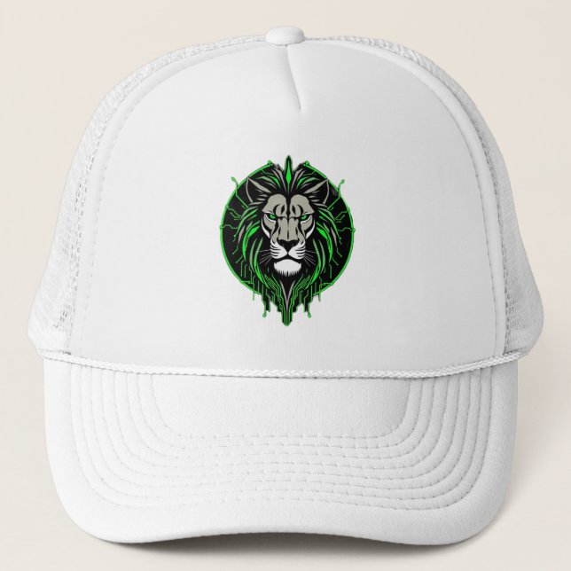 Gorra De Camionero Königlicher Löwe – Neon Power (Anverso)