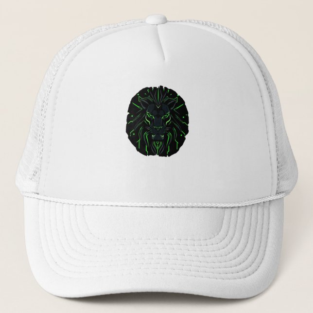 Gorra De Camionero Königlicher Löwe – Neon Power (Anverso)