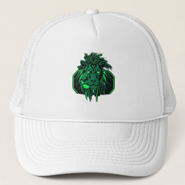 Gorra De Camionero Königlicher Löwe – Neon Power (Anverso)