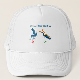 Gorra De Camionero Korrekte Arbeitshaltung Scuba Diver Apparel Funny