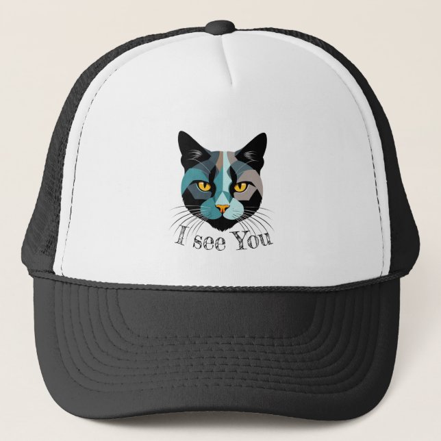 Gorra De Camionero Kreative Katzenkopf Illustration (Anverso)