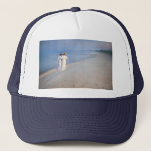Gorra De Camionero Kroyer - Noche de verano en la playa de Skagen