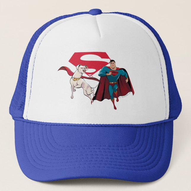 Gorra De Camionero Krypto y Superman (Anverso)