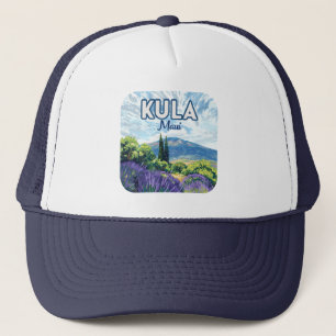 Gorra De Camionero Kula Maui Haleakala Hawaii Lavender Retro