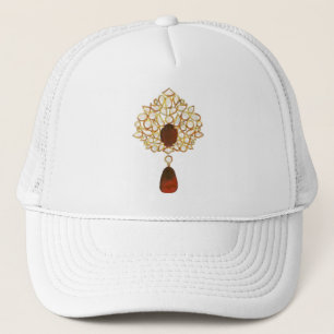 Gorra De Camionero Kundan y ruby brooch