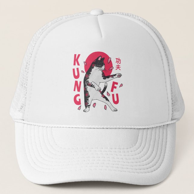 Gorra De Camionero Kung Fu Cat (Anverso)