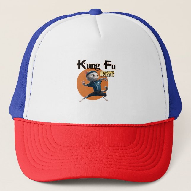 Gorra De Camionero Kung Fu Meowster (Anverso)