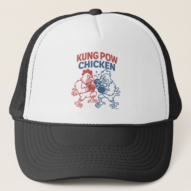 Gorra De Camionero Kung Pow Chicken Funny Food Pun (Anverso)