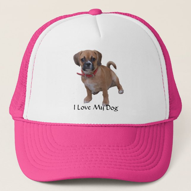 Gorra De Camionero l1, amo mi perro (Anverso)