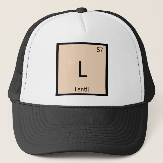 Gorra De Camionero L - Símbolo de la tabla periódica de la química de (Anverso)
