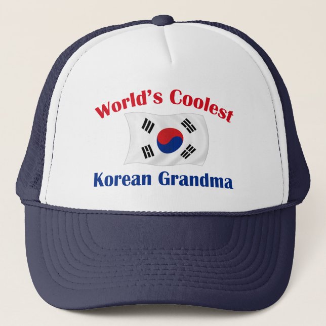 Gorra De Camionero La abuela coreana más fresca (Anverso)
