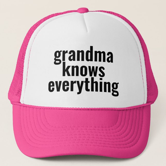 Gorra De Camionero la abuela lo sabe todo (Anverso)