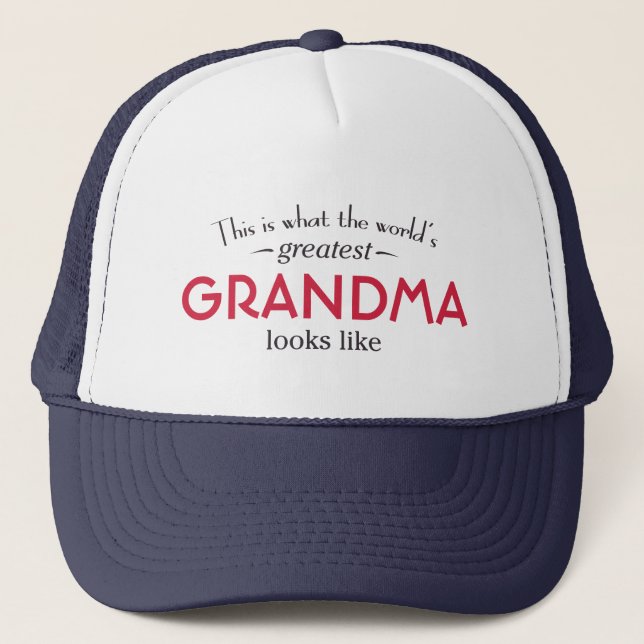 Gorra De Camionero La abuela más grande del mundo (Anverso)