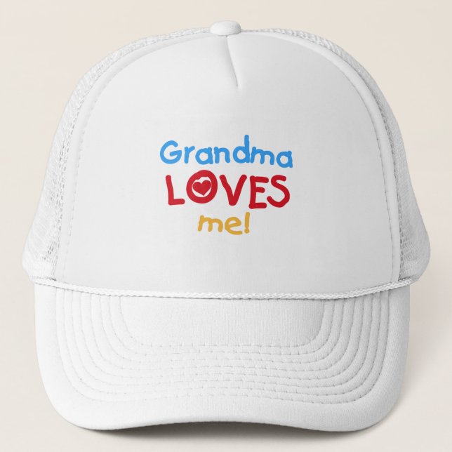 Gorra De Camionero La abuela me ama las camisetas y los regalos (Anverso)