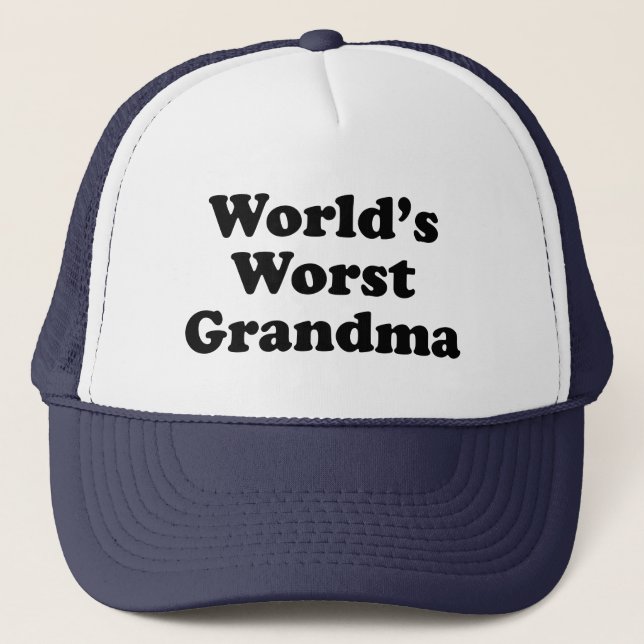 Gorra De Camionero La abuela peor del mundo (Anverso)